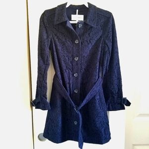Cupcakes and Cashmere, Lace, Jacket, Dark Blue, Navy Blue